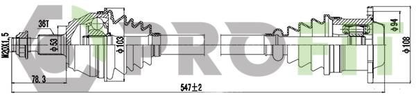 Приводной вал   2730-0747   PROFIT