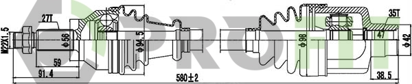 Приводний вал   2730-0791   PROFIT
