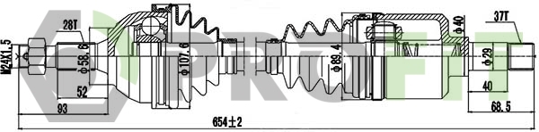 Приводний вал   2730-0840   PROFIT