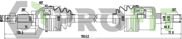 Приводний вал   2730-3011   PROFIT