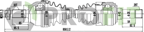 Приводний вал   2730-3012   PROFIT