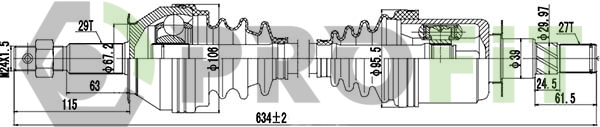 Приводний вал   2730-3023   PROFIT