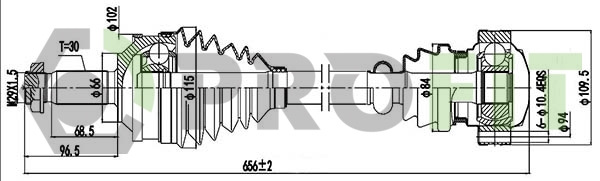 Приводний вал   2730-3042   PROFIT