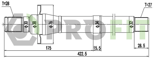 Приводний вал   2730-3061   PROFIT