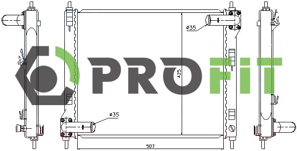 Радиатор, охлаждение двигателя   1740-0270   PROFIT