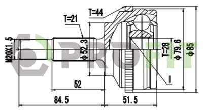 Шарнирный комплект, приводной вал   2710-3079   PROFIT