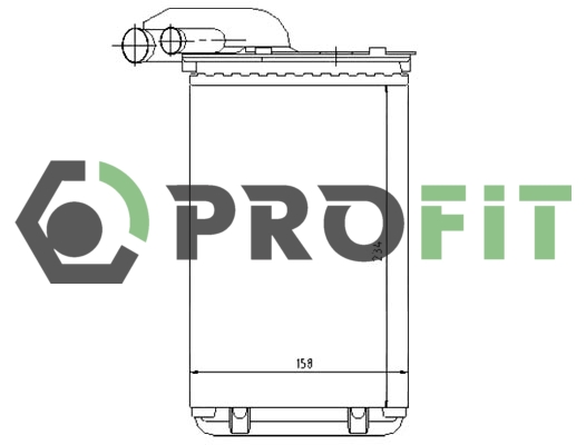 Теплообмінник, система опалення салону   1760-0083   PROFIT