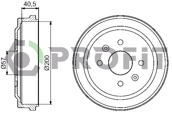Гальмівний барабан   5020-0005   PROFIT