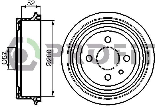 Тормозной барабан   5020-0013   PROFIT
