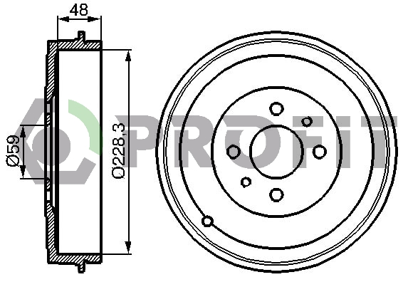 Тормозной барабан   5020-0017   PROFIT