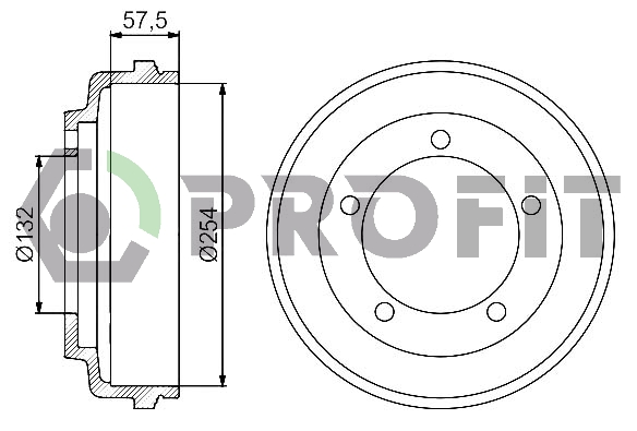 Гальмівний барабан   5020-0029   PROFIT