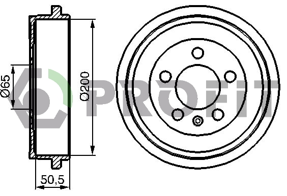 Тормозной барабан   5020-0077   PROFIT