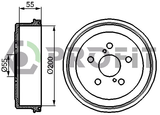 Гальмівний барабан   5020-0085   PROFIT