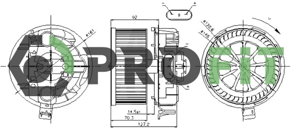 Вентилятор салона   1860-0012   PROFIT