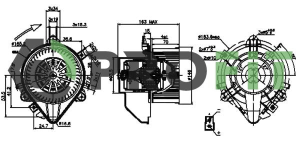 Вентилятор салона   1860-0013   PROFIT