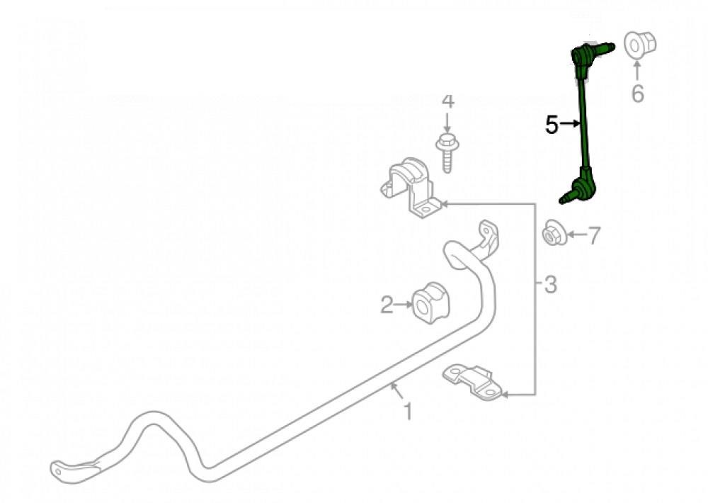 Тяга/стійка, стабілізатор   GG1Z5K483A   FORD