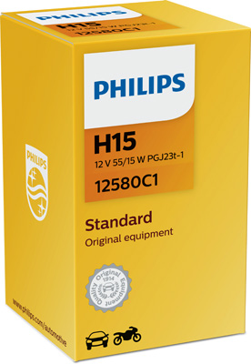 Лампа розжарювання, фара дальнього світла   12580C1   PHILIPS