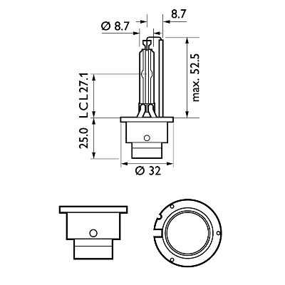 Лампа розжарювання, фара дальнього світла 85122WHV2C1 PHILIPS #2