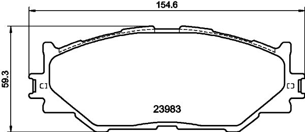 Комплект тормозных колодок, дисковый тормоз   NP1082   NISSHINBO