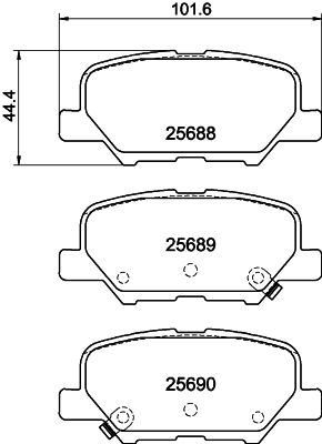 Комплект гальмівних накладок, дискове гальмо   NP5038   NISSHINBO