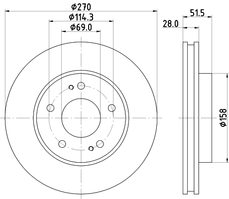 Гальмівний диск   ND3028K   NISSHINBO