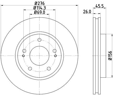 Тормозной диск   ND3030K   NISSHINBO