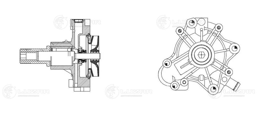 Водяной насос, охлаждение двигателя LWP 1681 LUZAR #4
