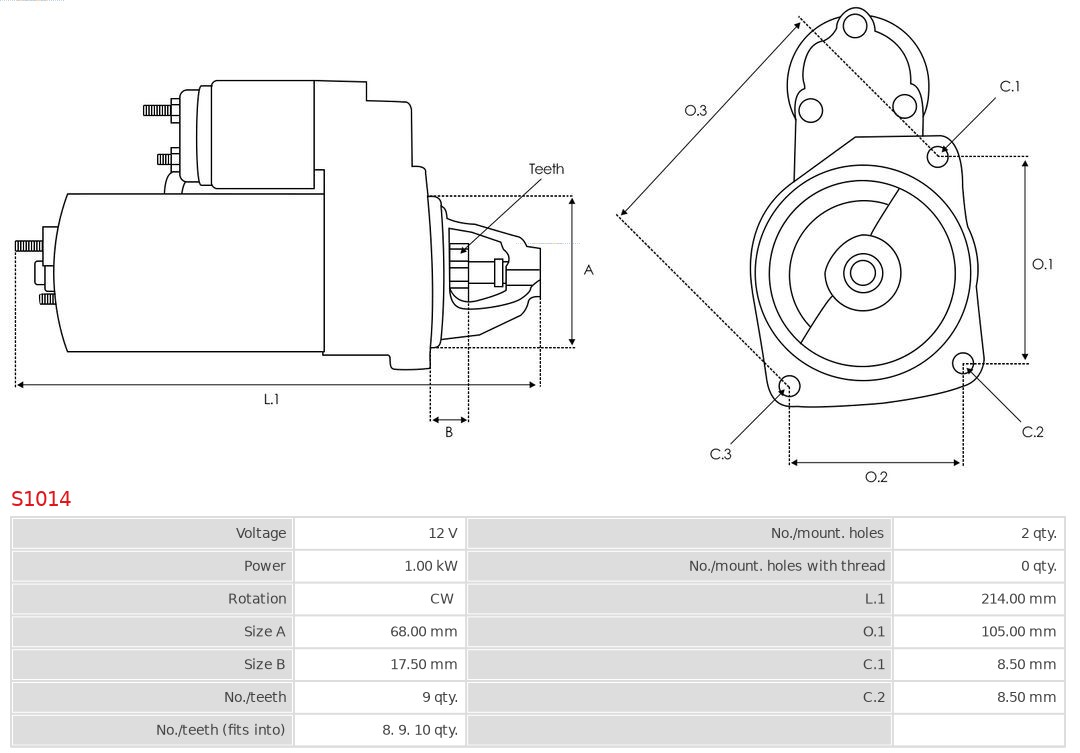 Стартер S1014 AS-PL #4