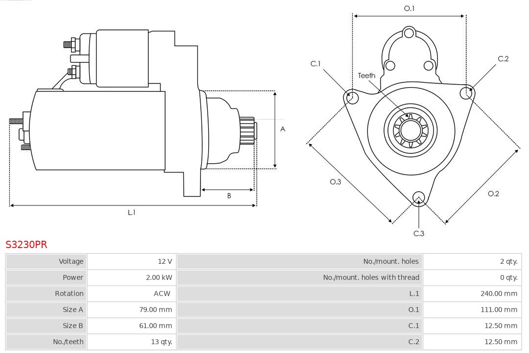 Стартер S3230PR AS-PL #4
