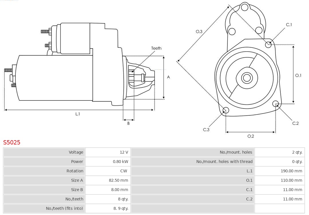 Стартер S5025 AS-PL #4