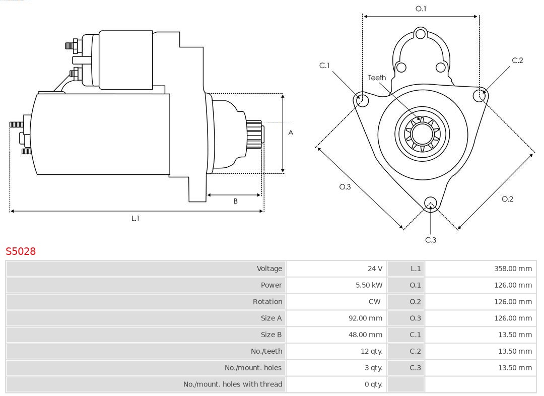 Стартер S5028 AS-PL #4