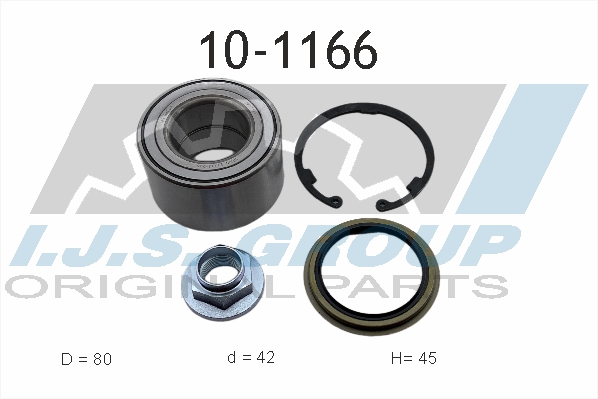 Комплект подшипника ступицы колеса   10-1166   IJS GROUP