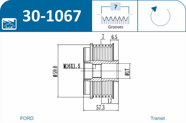 Механизм свободного хода генератора 30-1067 IJS GROUP #1