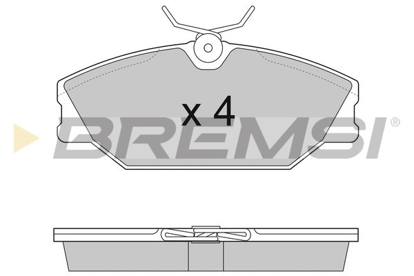 Комплект гальмівних накладок, дискове гальмо   BP2874   BREMSI