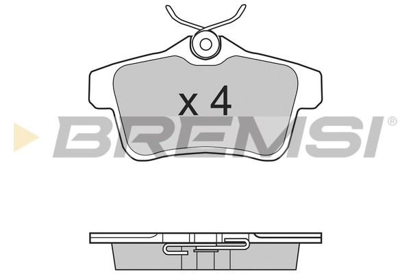 Комплект гальмівних накладок, дискове гальмо   BP3387   BREMSI