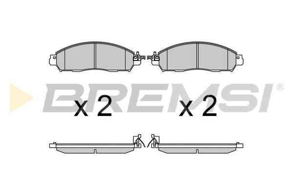 Комплект гальмівних накладок, дискове гальмо   BP3721   BREMSI