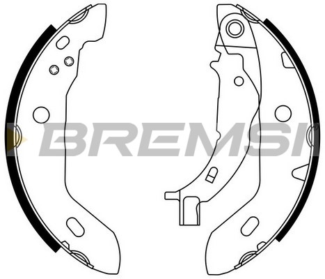 Комплект гальмівних колодок, стоянкове гальмо   GF0304   BREMSI