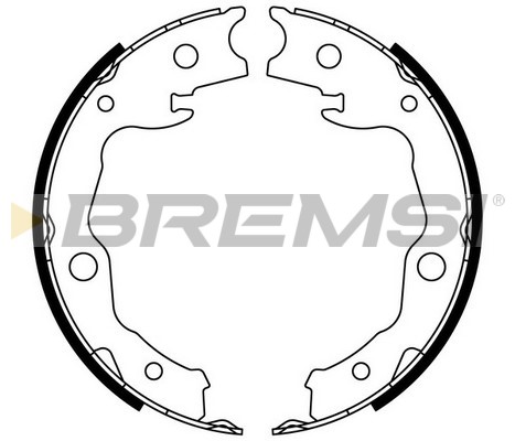 Комплект гальмівних колодок, стоянкове гальмо, BREMSI GF0976 Комплект гальмівних колодок, стоянкове гальмо, BREMSI GF0976