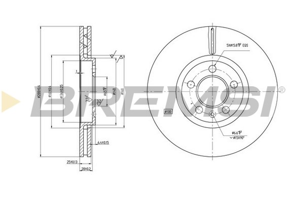 Гальмівний диск   CD7221V   BREMSI
