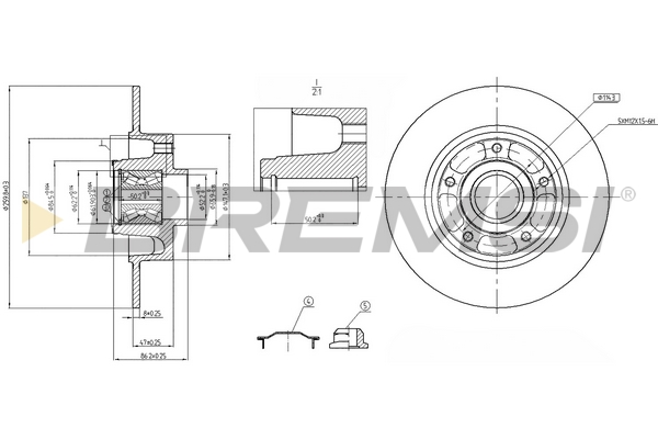 Тормозной диск   CD7732S   BREMSI