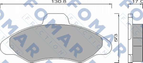 Комплект тормозных колодок, дисковый тормоз   FO 432481   FOMAR Friction