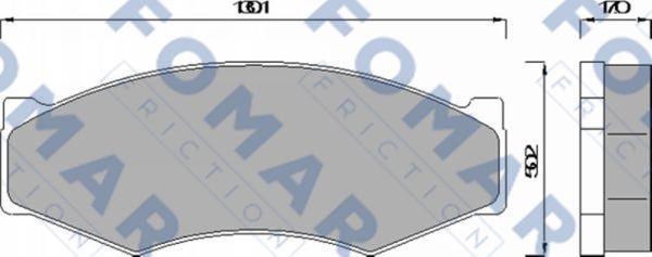 Комплект тормозных колодок, дисковый тормоз   FO 441581   FOMAR Friction