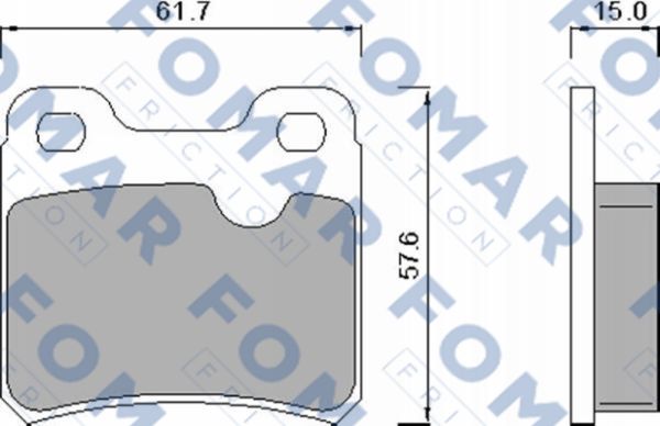 Комплект тормозных колодок, дисковый тормоз   FO 445981   FOMAR Friction