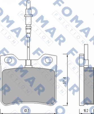 Комплект тормозных колодок, дисковый тормоз   FO 454881   FOMAR Friction