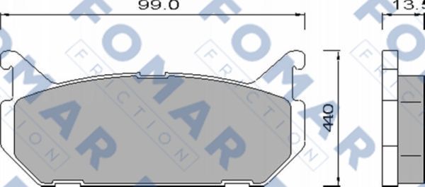 Комплект тормозных колодок, дисковый тормоз   FO 455181   FOMAR Friction