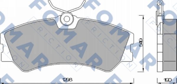 Комплект гальмівних накладок, дискове гальмо   FO 463781   FOMAR Friction