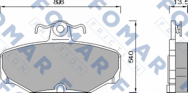 Комплект тормозных колодок, дисковый тормоз   FO 468981   FOMAR Friction