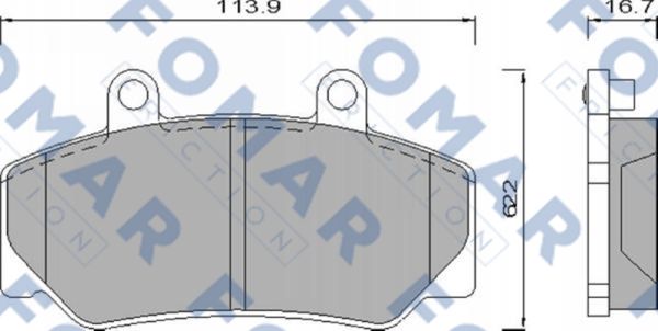 Комплект гальмівних накладок, дискове гальмо   FO 473981   FOMAR Friction