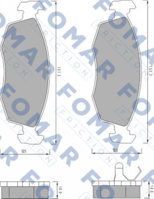 Комплект тормозных колодок, дисковый тормоз   FO 478981   FOMAR Friction