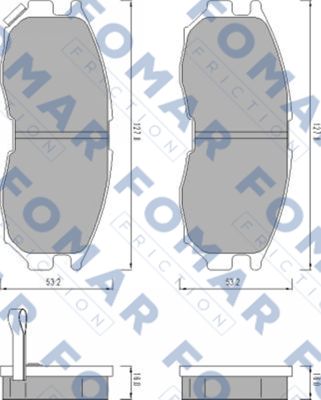 Комплект гальмівних накладок, дискове гальмо   FO 479181   FOMAR Friction